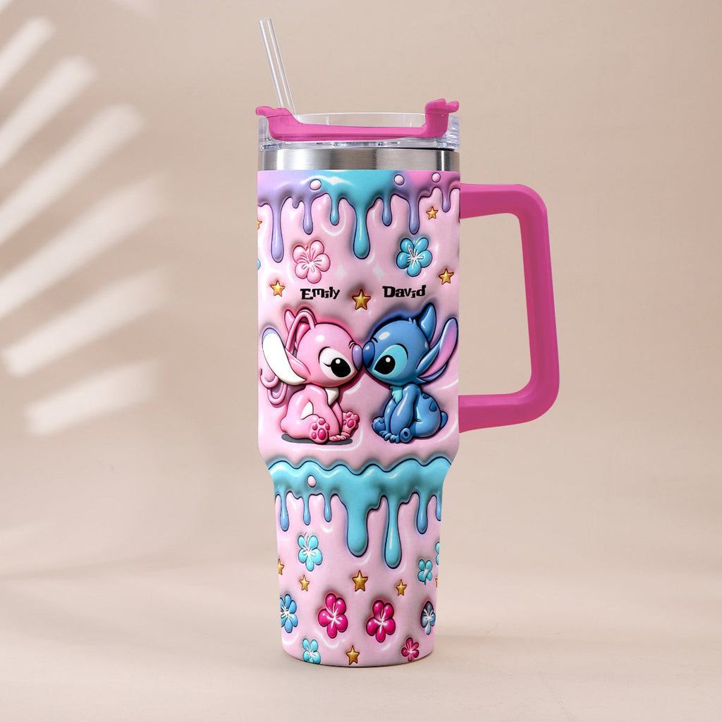 Personalized Ohana Tumbler with Plush Charm Gift for Couples Tumbler With Plush Charm GradoCreations