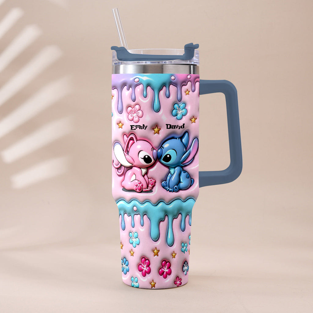 Personalized Ohana Tumbler with Plush Charm Gift for Couples Tumbler With Plush Charm GradoCreations