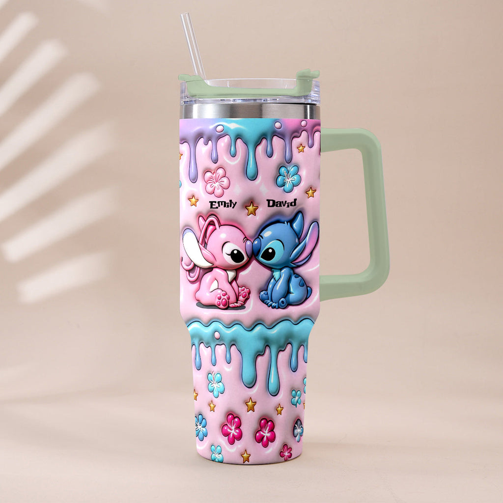 Personalized Ohana Tumbler with Plush Charm Gift for Couples Tumbler With Plush Charm GradoCreations