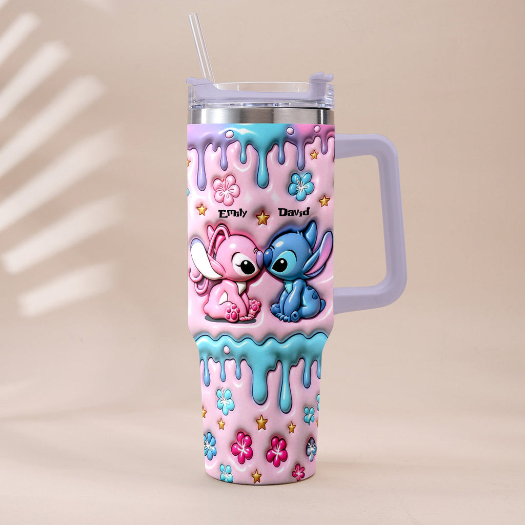 Personalized Ohana Tumbler with Plush Charm Gift for Couples Tumbler With Plush Charm GradoCreations