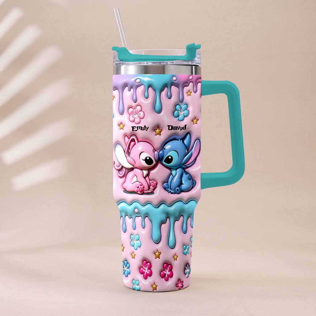 Personalized Ohana Tumbler with Plush Charm Gift for Couples Tumbler With Plush Charm GradoCreations