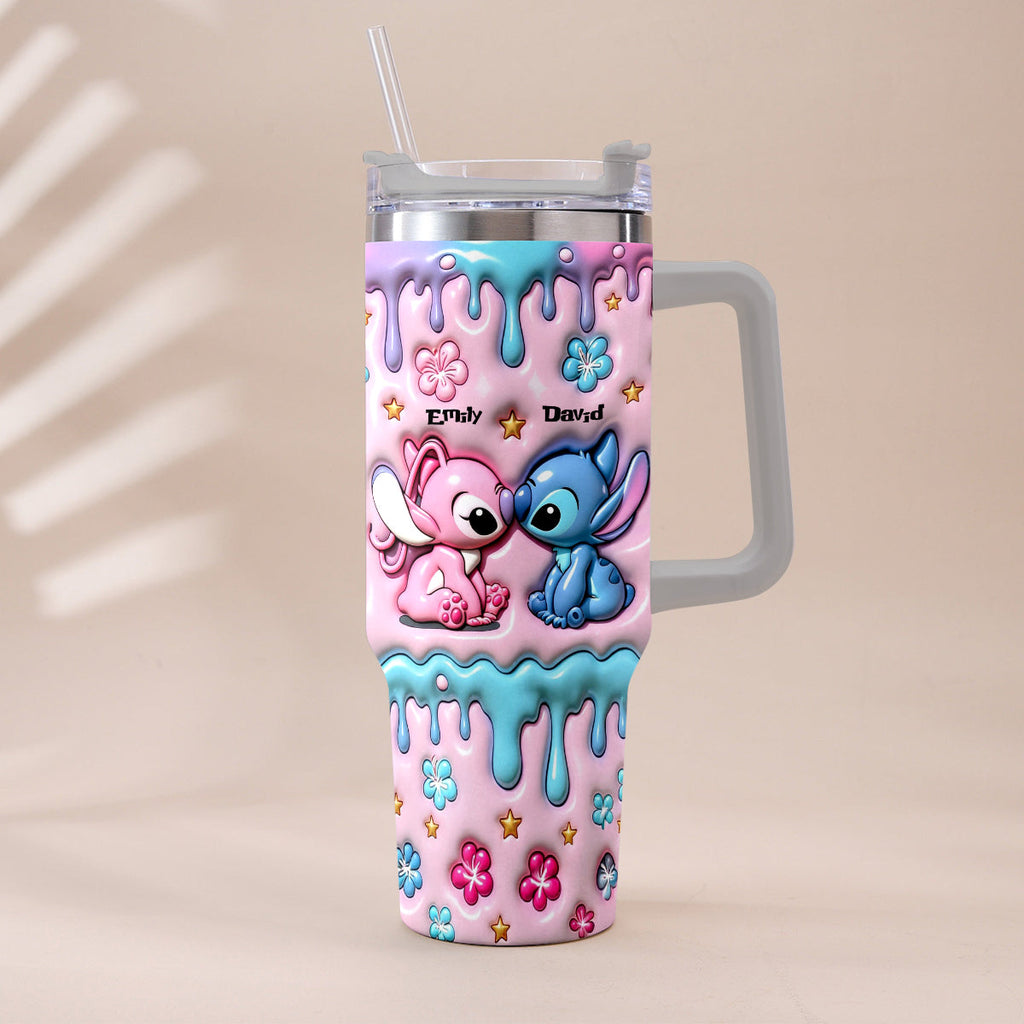 Personalized Ohana Tumbler with Plush Charm Gift for Couples Tumbler With Plush Charm GradoCreations