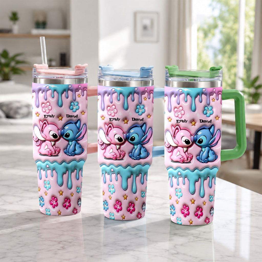 Personalized Ohana Tumbler with Plush Charm Gift for Couples Tumbler With Plush Charm GradoCreations