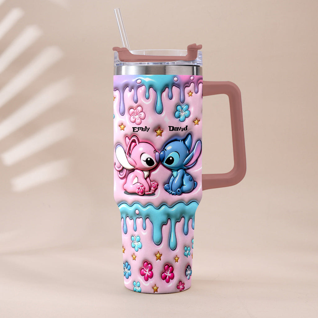 Personalized Ohana Tumbler with Plush Charm Gift for Couples Tumbler With Plush Charm GradoCreations