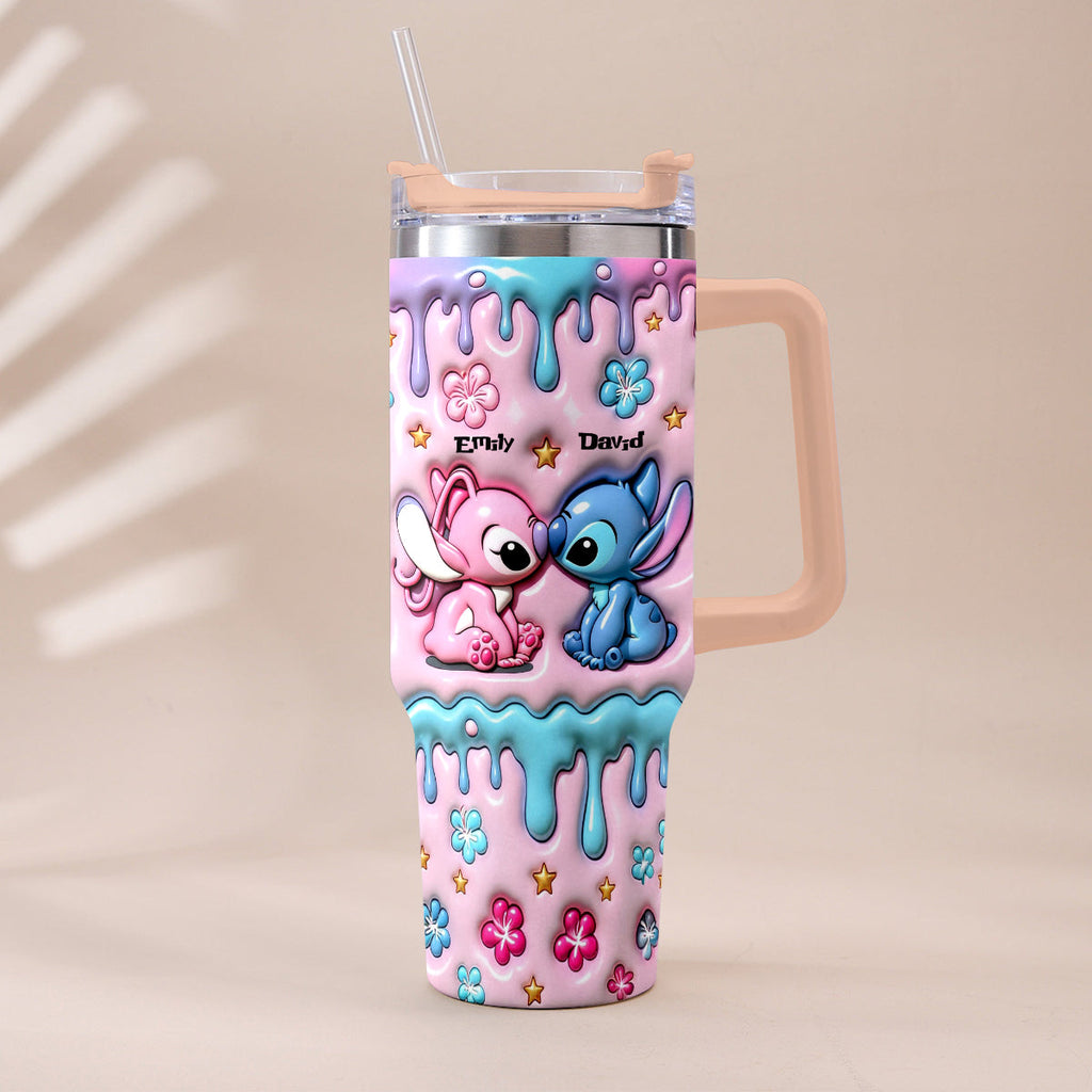 Personalized Ohana Tumbler with Plush Charm Gift for Couples Tumbler With Plush Charm GradoCreations