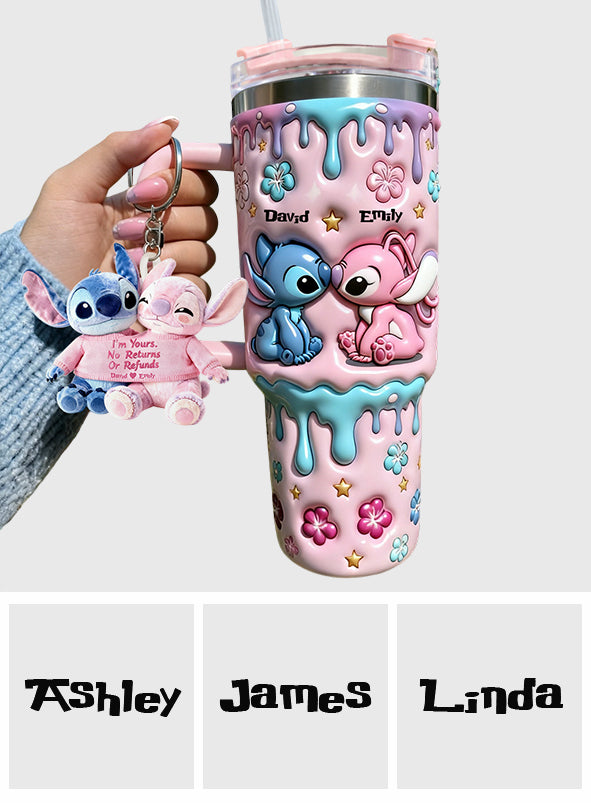 Personalized Ohana Tumbler with Plush Charm Gift for Couples Tumbler With Plush Charm GradoCreations