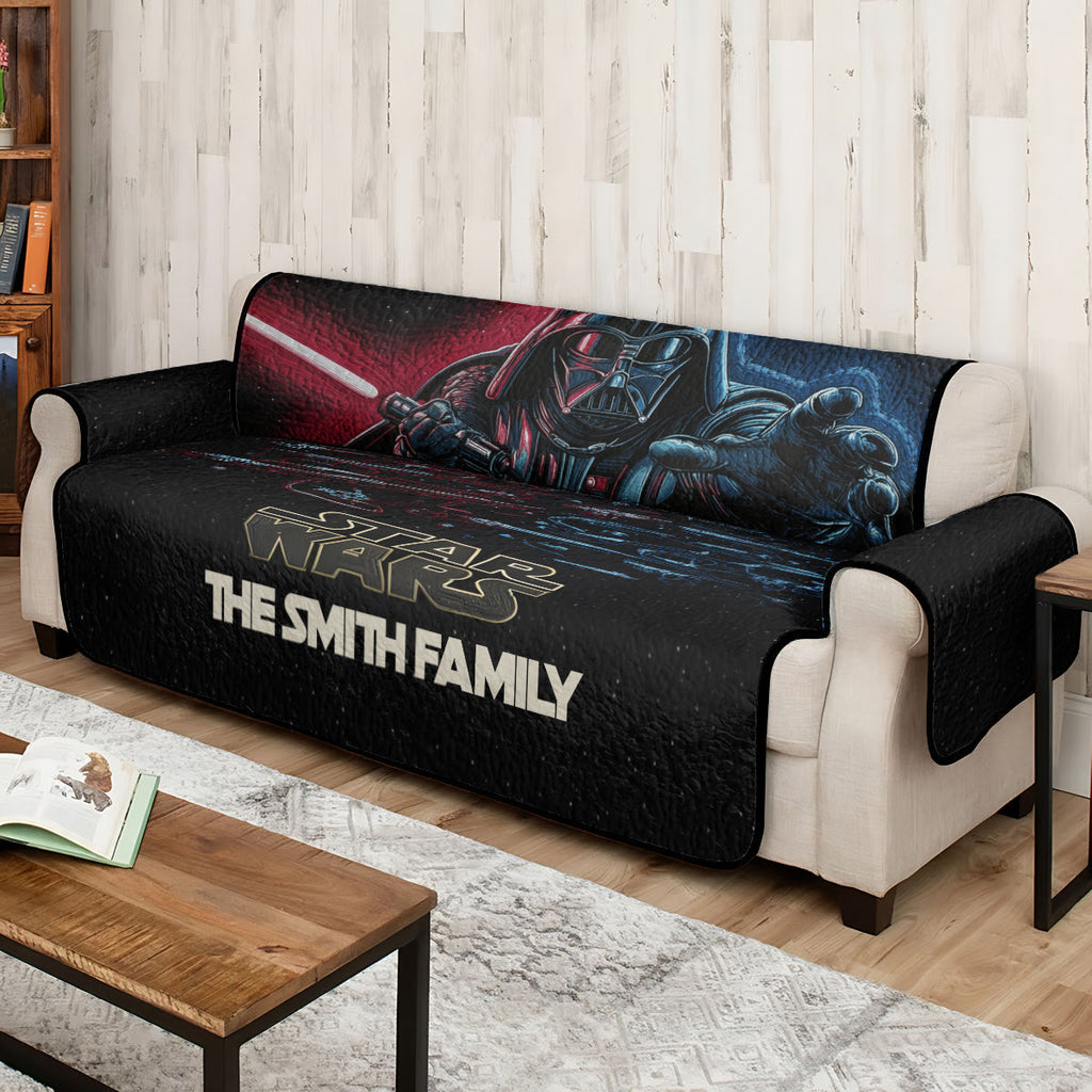 Personalized Star Wars Quilted Couch Cover Dark Side Gift Quilted Sofa/Couch Cover GradoCreations