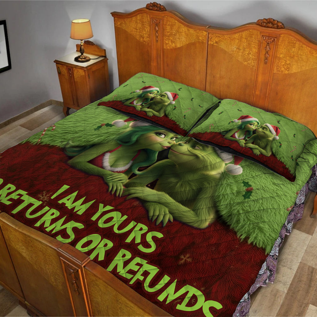 Personalized Quilted Bedding Set Custom Names Gift for Couples Quilted Bedding Set GradoCreations
