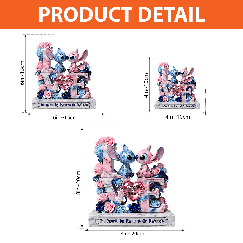 Personalized Ohana Acrylic Plaque Custom Gift for Couples Custom Shaped Acrylic Plaque GradoCreations