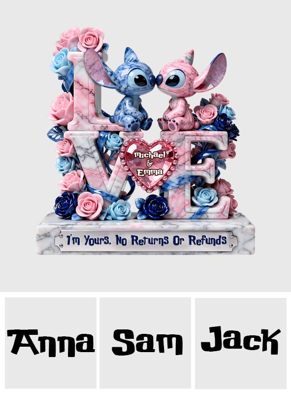 Personalized Ohana Acrylic Plaque Custom Gift for Couples Custom Shaped Acrylic Plaque GradoCreations