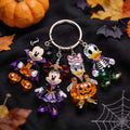 Personalized Halloween Charm Keychain Custom Name Gift Premium Keychain With Charms GradoCreations
