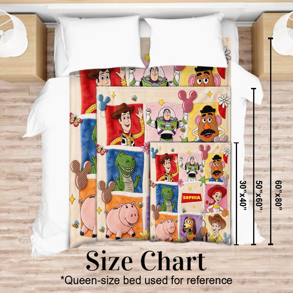 Personalized Toy Story Blanket Soft Custom Name Gift for Kids Blanket GradoCreations