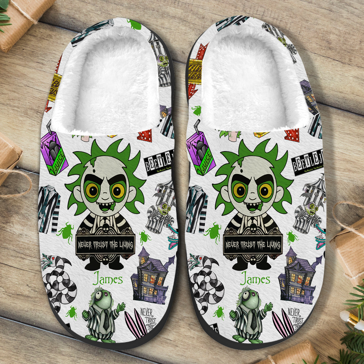 Personalized Slippers with Custom Design for Unique Gifts Slippers GradoCreations