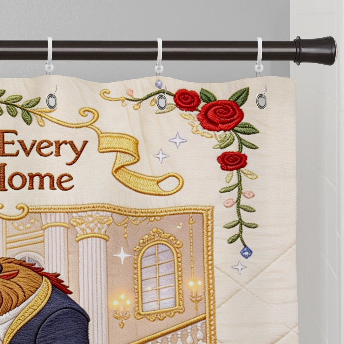 Personalized Beauty and the Beast Blackout Curtain Set for Home Window Curtains GradoCreations