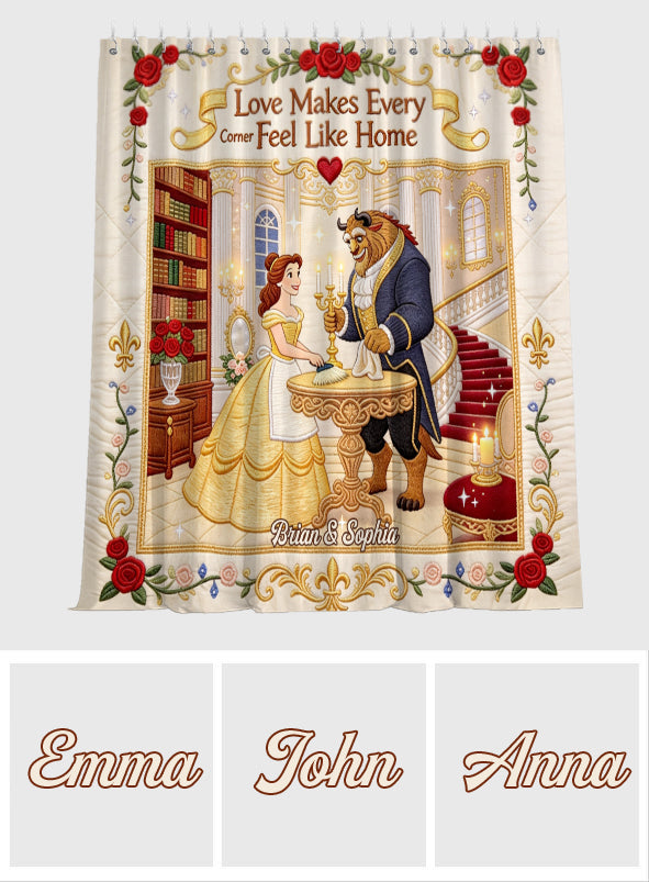 Personalized Beauty and the Beast Blackout Curtain Set for Home Window Curtains GradoCreations