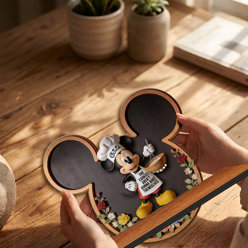 Personalized Mickey Mouse Wooden Floating Shelf for Kitchen Decor Wooden Floating Shelf GradoCreations