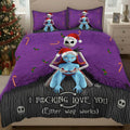 Personalized Nightmare Quilt Set Cozy Soft Fabric Gift for Couples Quilt Set GradoCreations