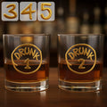 Personalized Whiskey Glass Set with Custom Names for Couples Whiskey Glass GradoCreations