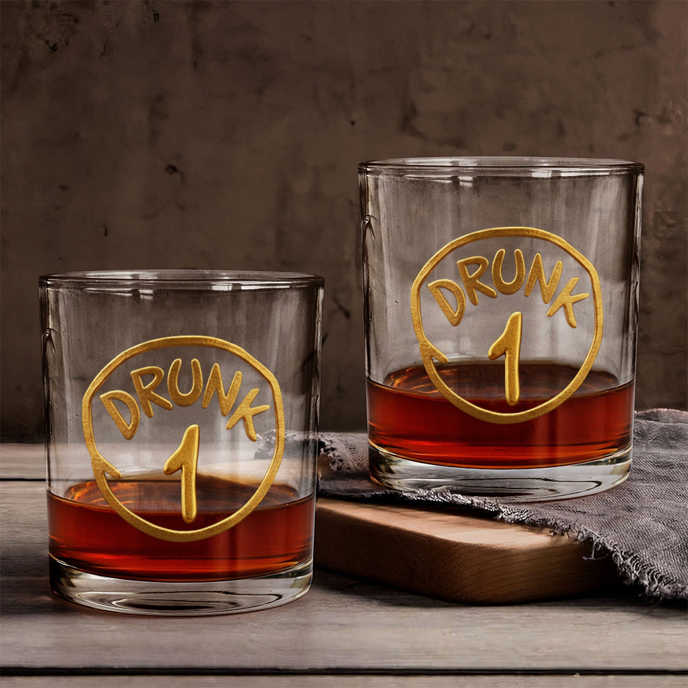 Personalized Whiskey Glass Set with Custom Names for Couples Whiskey Glass GradoCreations