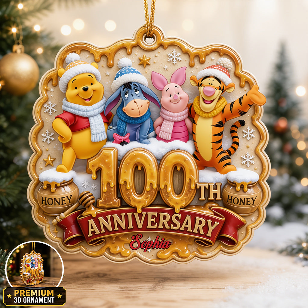 Personalized Acrylic Ornament 100th Anniversary Gift for Family Ornament GradoCreations