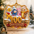 Personalized 100th Anniversary 3D Resin Ornament for Kids Premium 3D Ornament GradoCreations