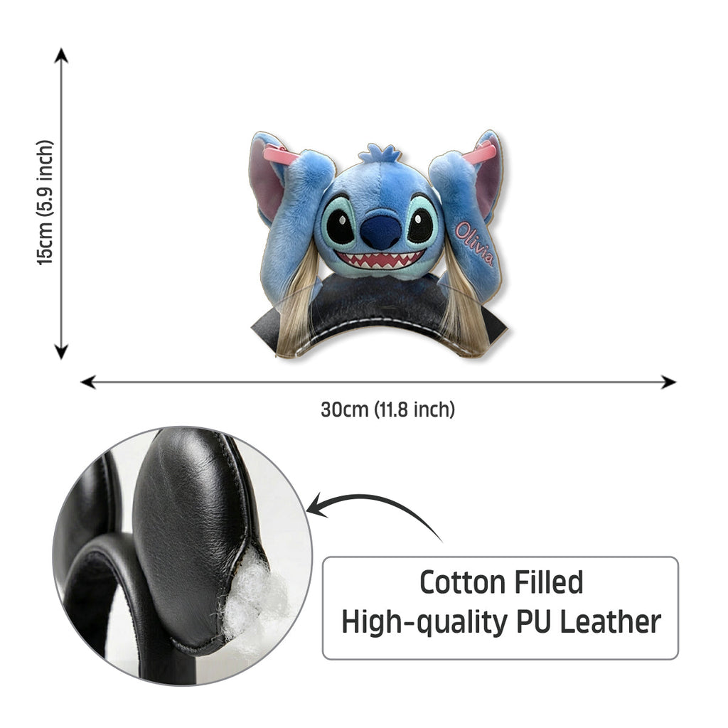 Personalized Ohana Shaped Leather Headband for Kids & Adults Shaped Leather Headband GradoCreations
