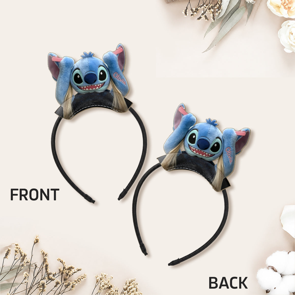 Personalized Ohana Shaped Leather Headband for Kids & Adults Shaped Leather Headband GradoCreations