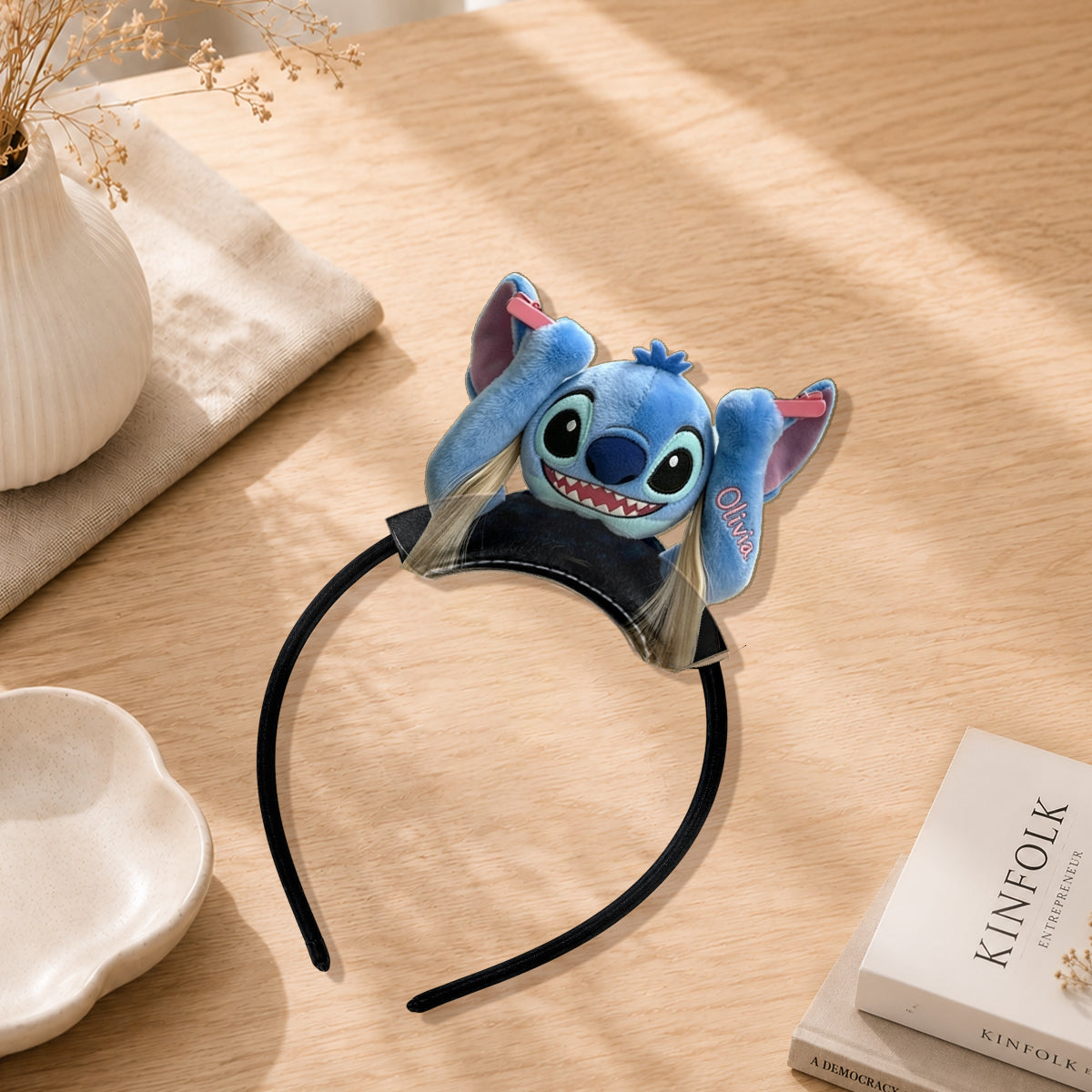 Personalized Ohana Shaped Leather Headband for Kids & Adults Shaped Leather Headband GradoCreations