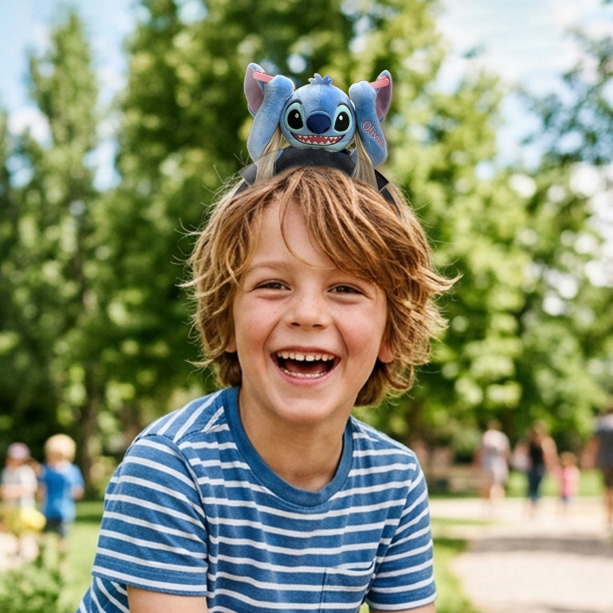 Personalized Ohana Shaped Leather Headband for Kids & Adults Shaped Leather Headband GradoCreations