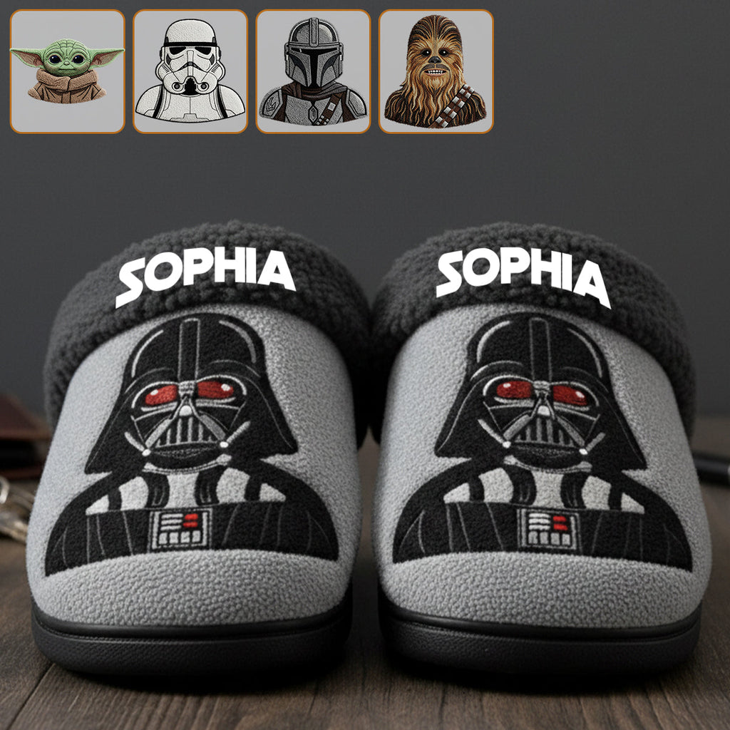 Personalized Star Wars Slippers Custom Name Cozy Gift for Fans Slippers GradoCreations