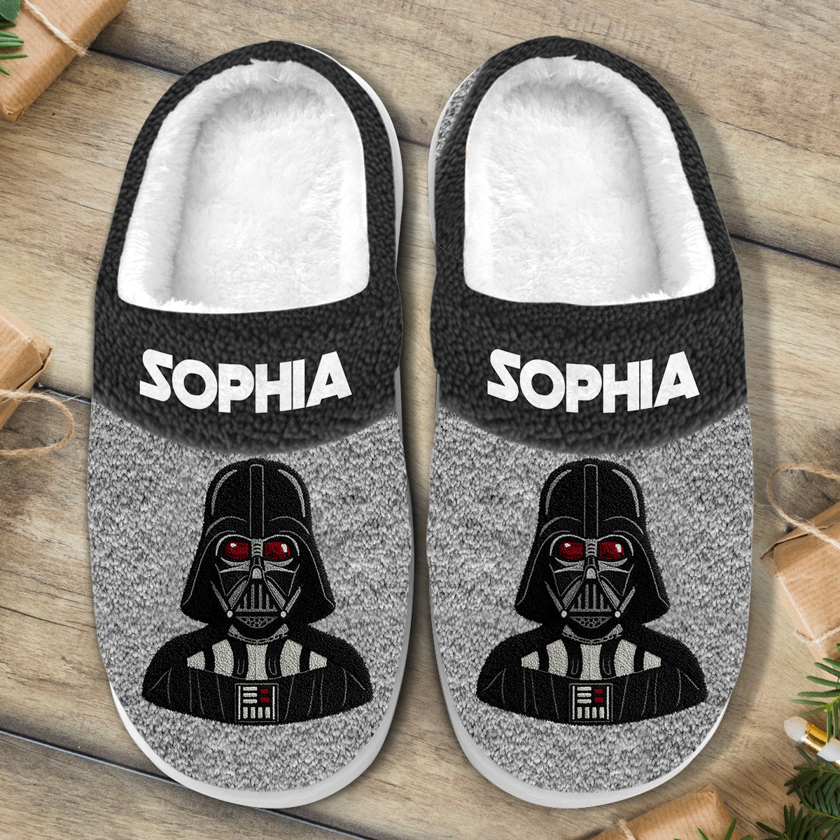 Personalized Star Wars Slippers Custom Name Cozy Gift for Fans Slippers GradoCreations