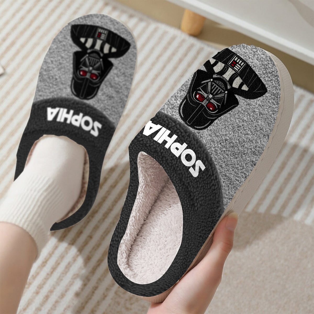Personalized Star Wars Slippers Custom Name Cozy Gift for Fans Slippers GradoCreations