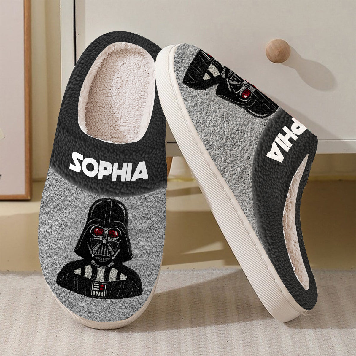 Personalized Star Wars Slippers Custom Name Cozy Gift for Fans Slippers GradoCreations
