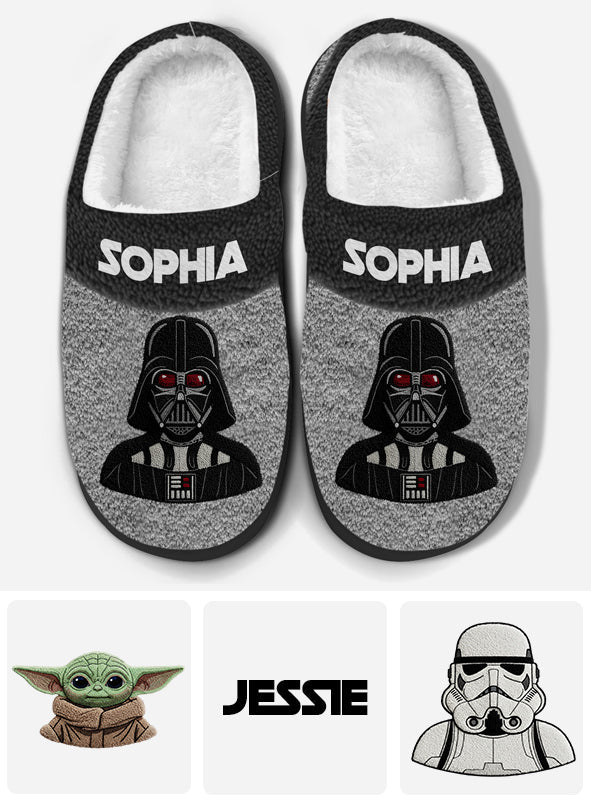 Personalized Star Wars Slippers Custom Name Cozy Gift for Fans Slippers GradoCreations