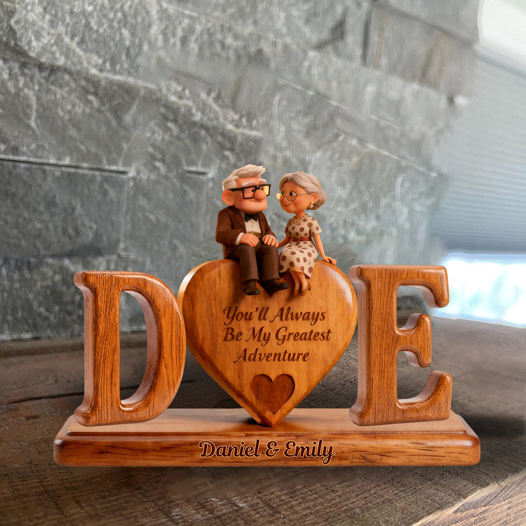 Personalized Couple Wood Plaque Unique Custom Shape Gift Custom Shaped Wood Plaque GradoCreations