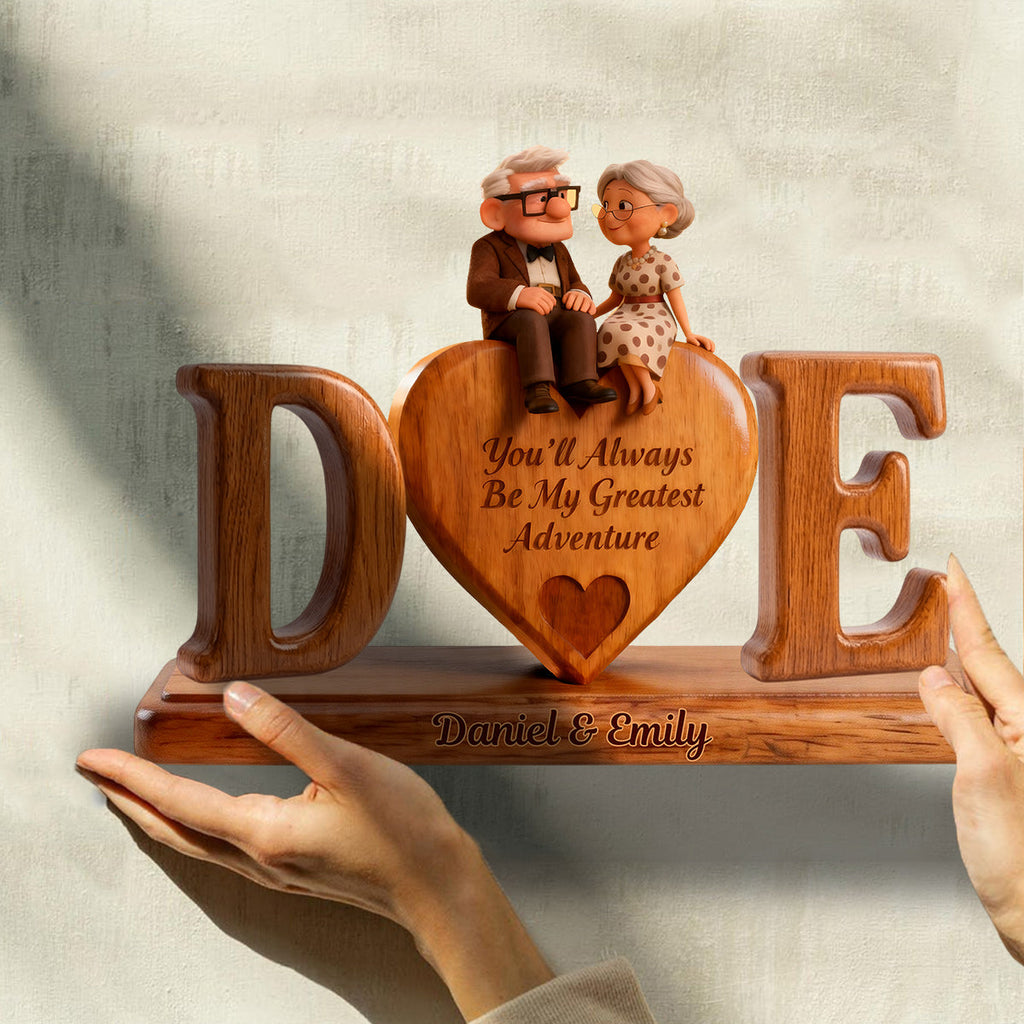 Personalized Couple Wood Plaque Unique Custom Shape Gift Custom Shaped Wood Plaque GradoCreations