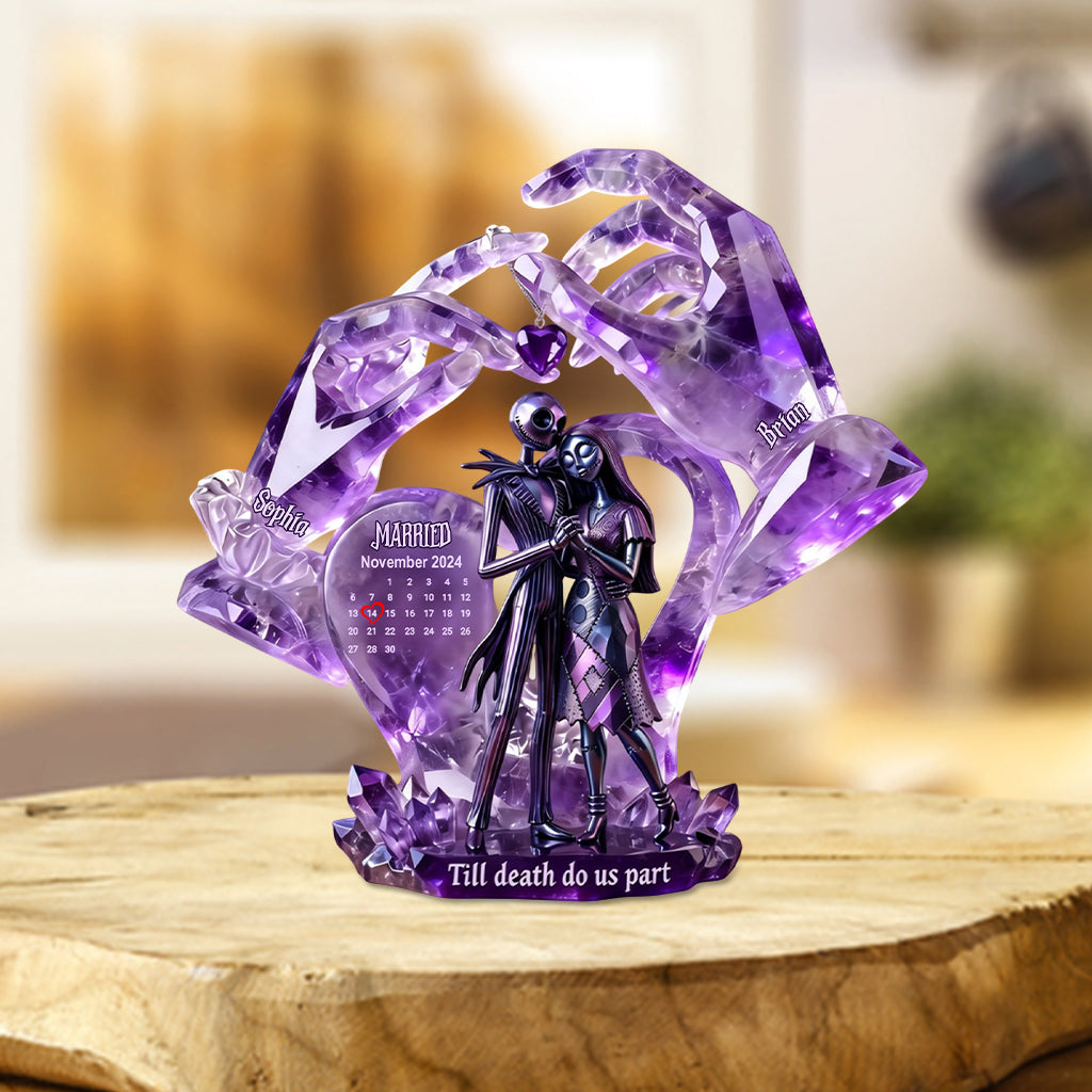 Personalized Custom Shaped Acrylic Plaque for Couples - Till Death Do Us Part Gift Custom Shaped Acrylic Plaque GradoCreations