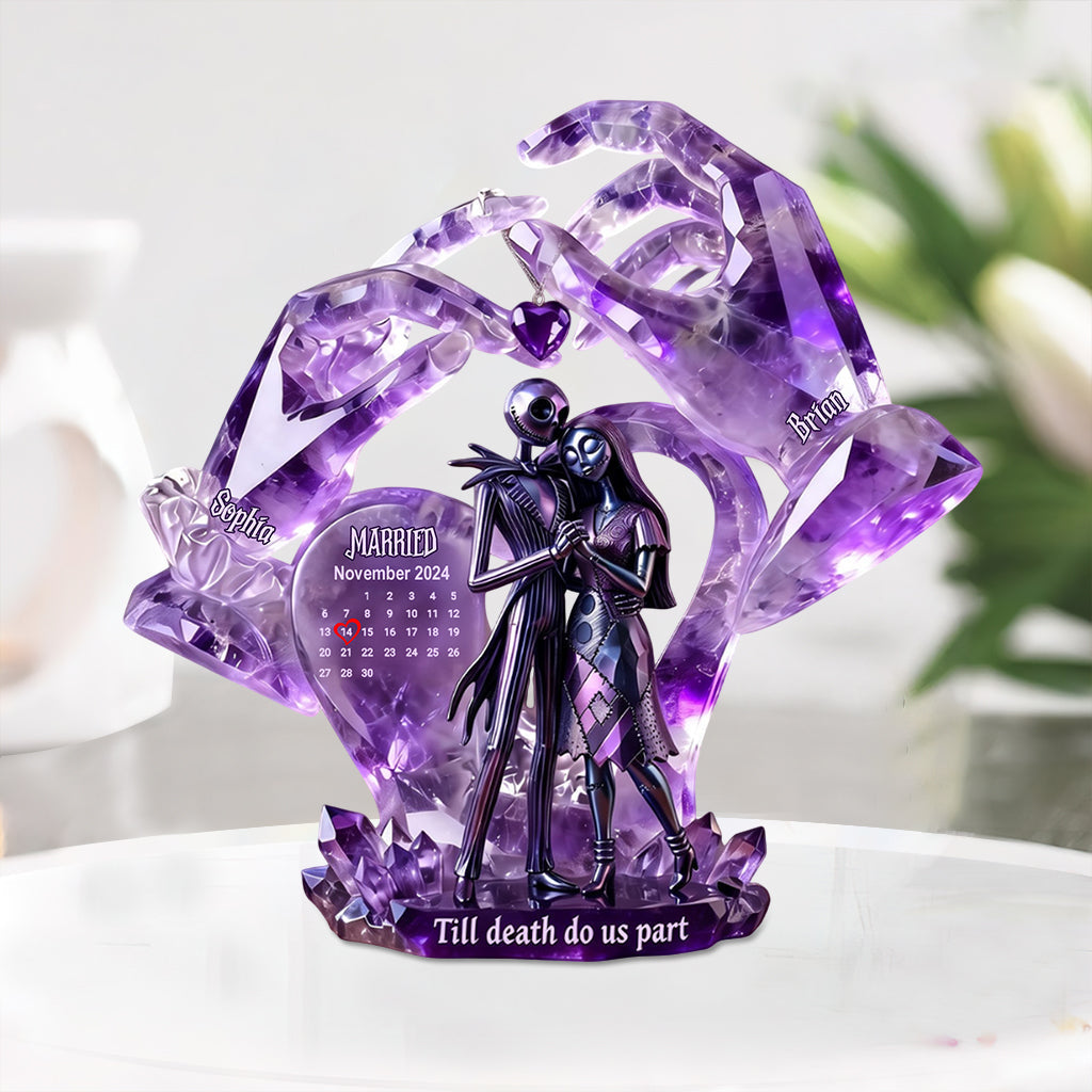 Personalized Custom Shaped Acrylic Plaque for Couples - Till Death Do Us Part Gift Custom Shaped Acrylic Plaque GradoCreations