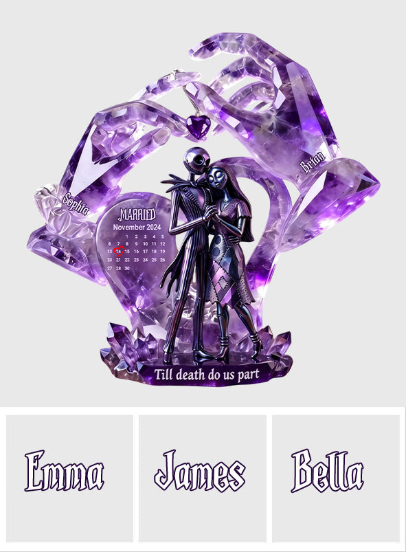 Personalized Custom Shaped Acrylic Plaque for Couples - Till Death Do Us Part Gift Custom Shaped Acrylic Plaque GradoCreations
