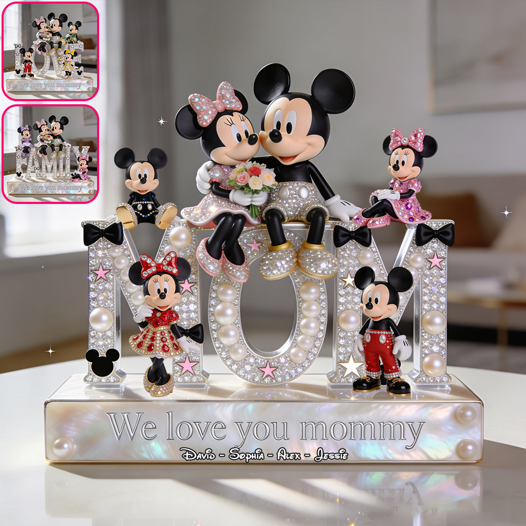 Personalized Mickey Mouse Acrylic Plaque Mom Gift for Mother's Day Custom Shaped Acrylic Plaque GradoCreations