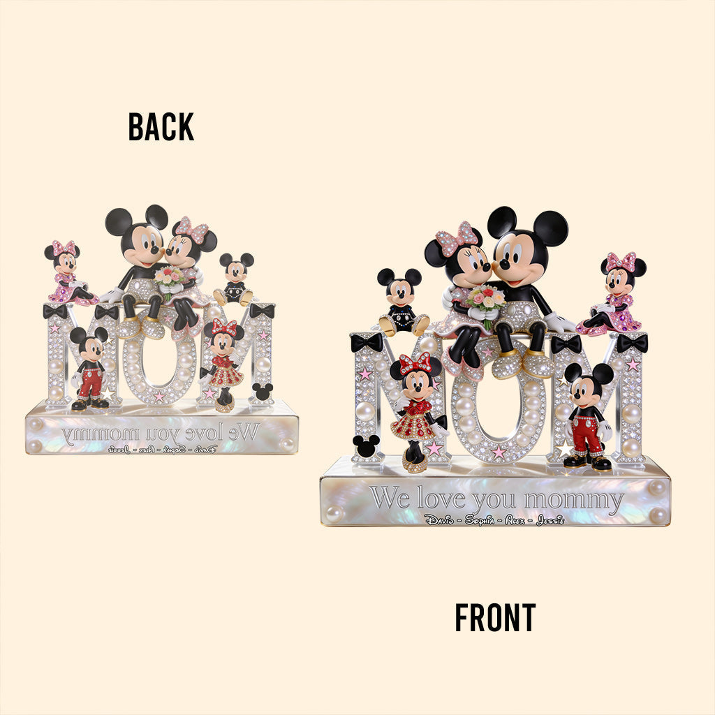 Personalized Mickey Mouse Acrylic Plaque Mom Gift for Mother's Day Custom Shaped Acrylic Plaque GradoCreations