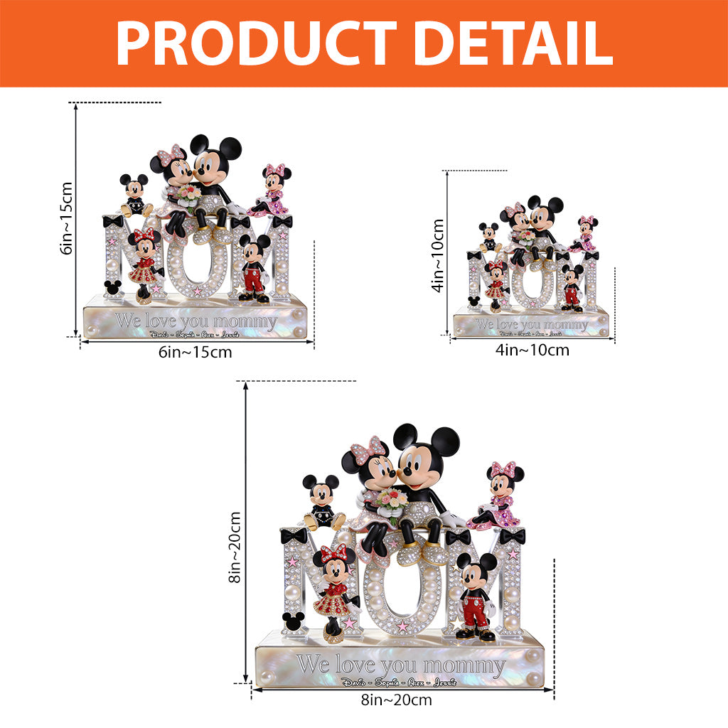 Personalized Mickey Mouse Acrylic Plaque Mom Gift for Mother's Day Custom Shaped Acrylic Plaque GradoCreations