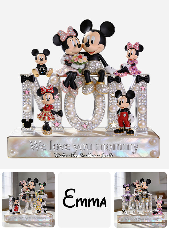 Personalized Mickey Mouse Acrylic Plaque Mom Gift for Mother's Day Custom Shaped Acrylic Plaque GradoCreations