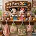 Personalized Cartoon Mouse Key Rack Custom Shape for Crochet Lovers Custom Shaped Key Rack GradoCreations