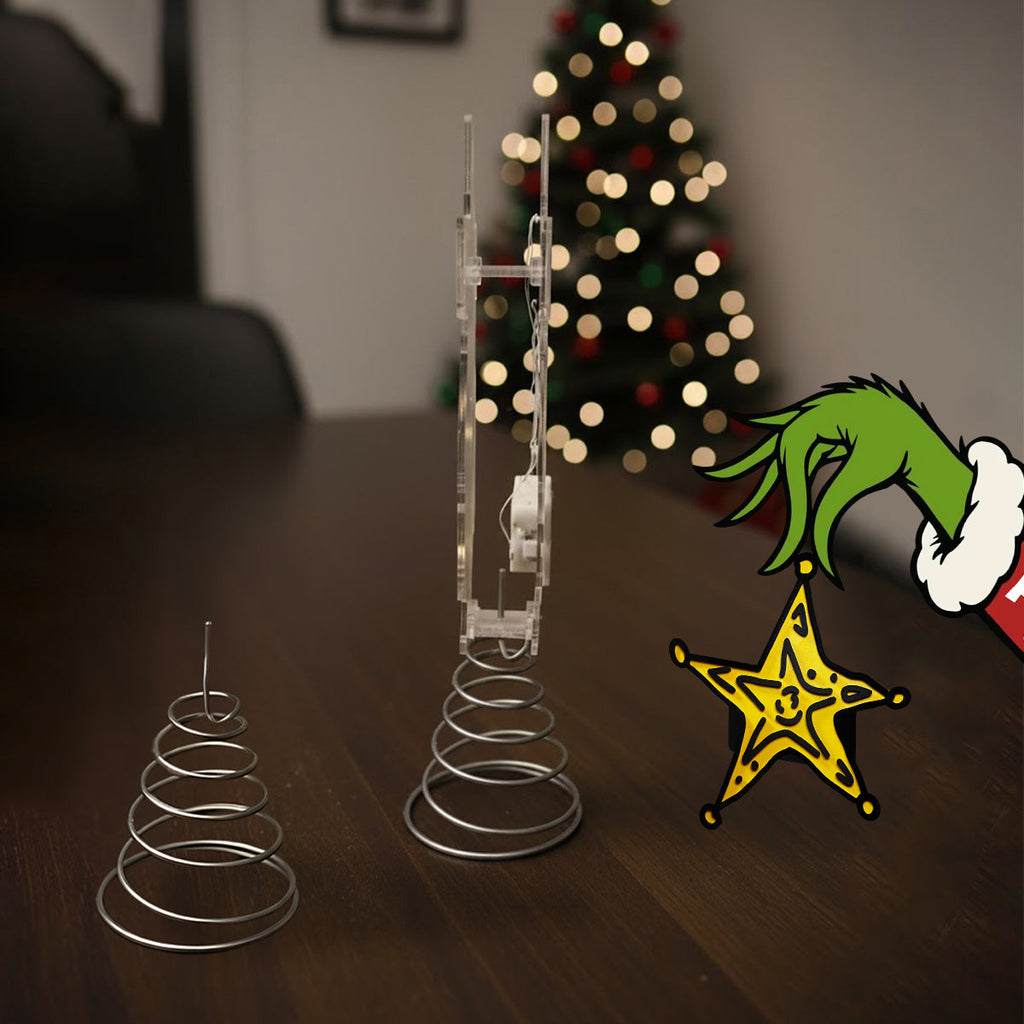 Personalized LED Light Tree Topper Custom Name Christmas Decoration LED Light Tree Topper GradoCreations