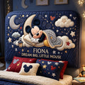 Personalized Quilted Mouse Headboard Slipcover for Kids Headboard Slipcover GradoCreations
