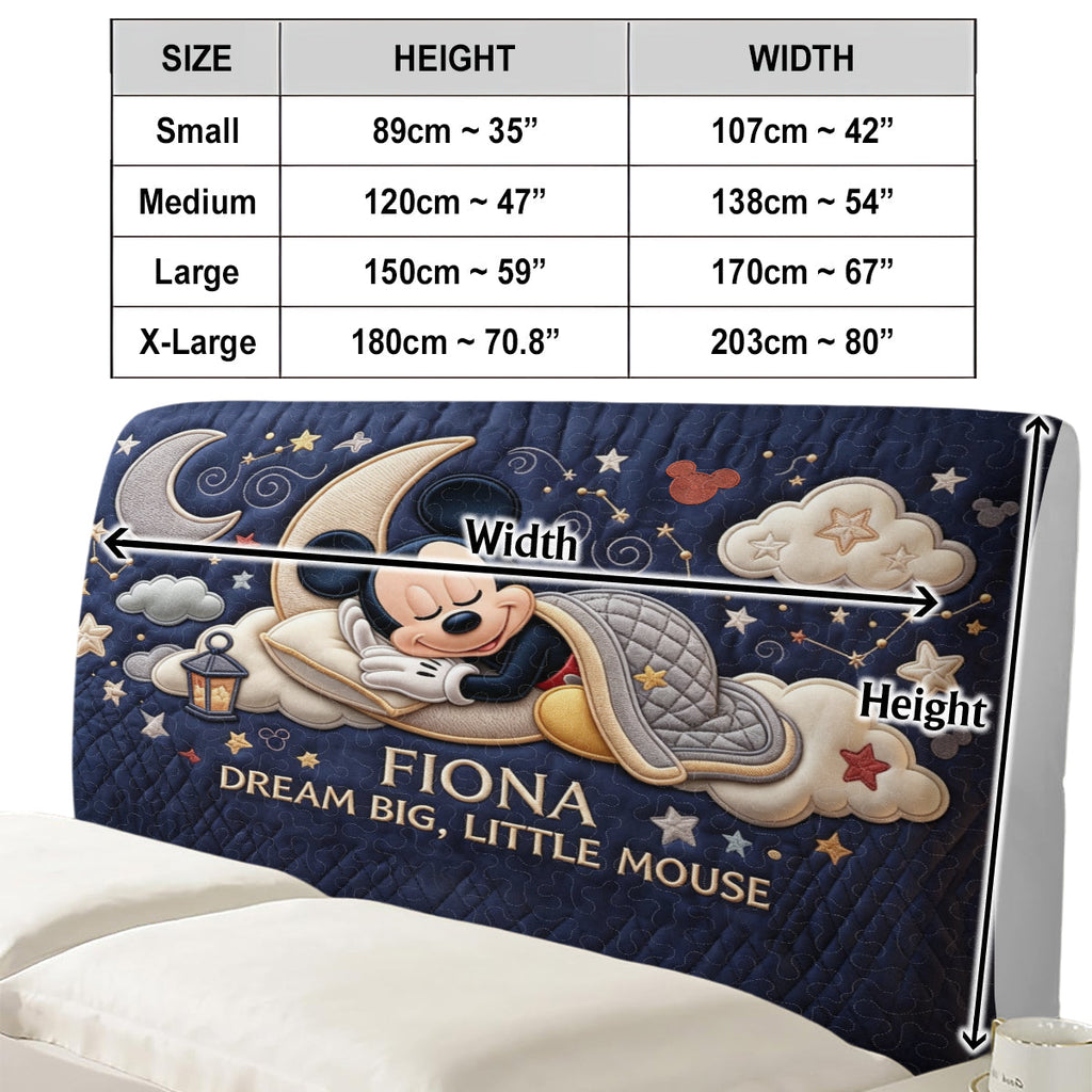 Personalized Quilted Mouse Headboard Slipcover for Kids Headboard Slipcover GradoCreations