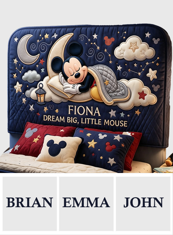 Personalized Quilted Mouse Headboard Slipcover for Kids Headboard Slipcover GradoCreations