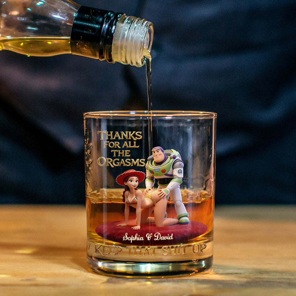 Personalized Whiskey Glass Unique Gift for Couples Custom Name Whiskey Glass GradoCreations