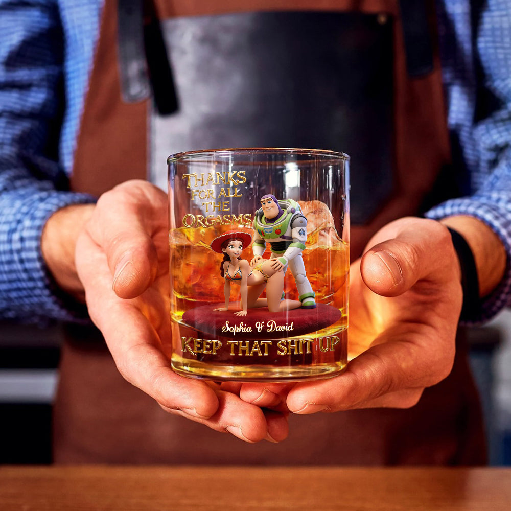 Personalized Whiskey Glass Unique Gift for Couples Custom Name Whiskey Glass GradoCreations